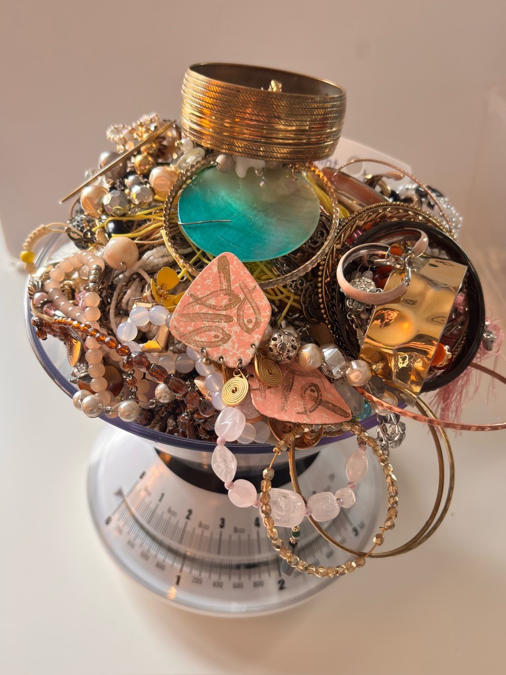 5 pounds Vintage to Modern Costume Jewelry lot, Craft & Wearable mystery jewelry